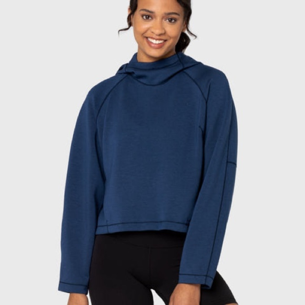 LULULEMON X BARRY'S MINERAL BLUE AIRWRAP HOODIE